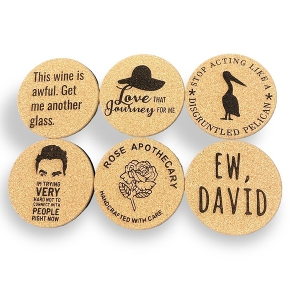 Custom Engraved Funny Cork Coasters! LouisAndCo.Shop - Picture 1 of 9